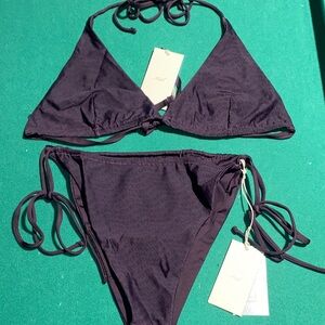 KITH BURGUNDY Triangle Bikini Set